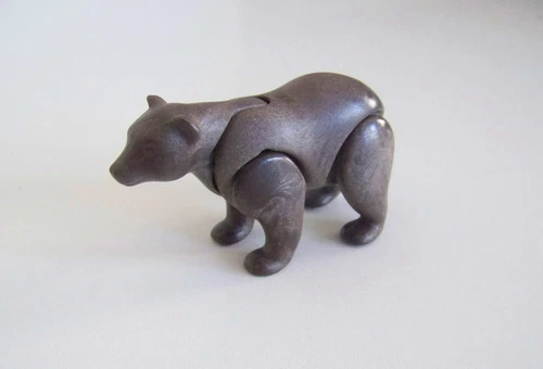 PLAYMOBIL (O3113) ZOO - Light Brown Bear Cage 3435 & Troubadour 3567 Vintage