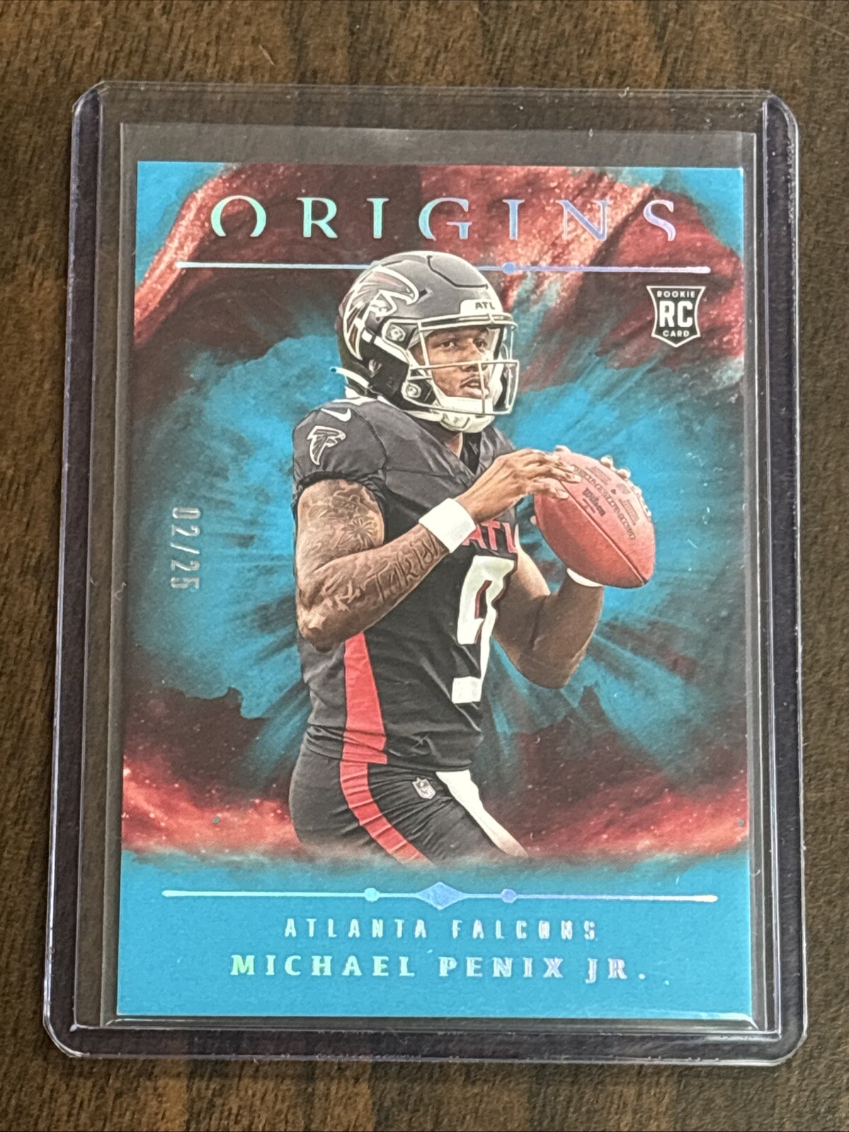 2024 Panini Origins - Rookies #124 Michael Penix Jr. (RC) Turquoise 2/25