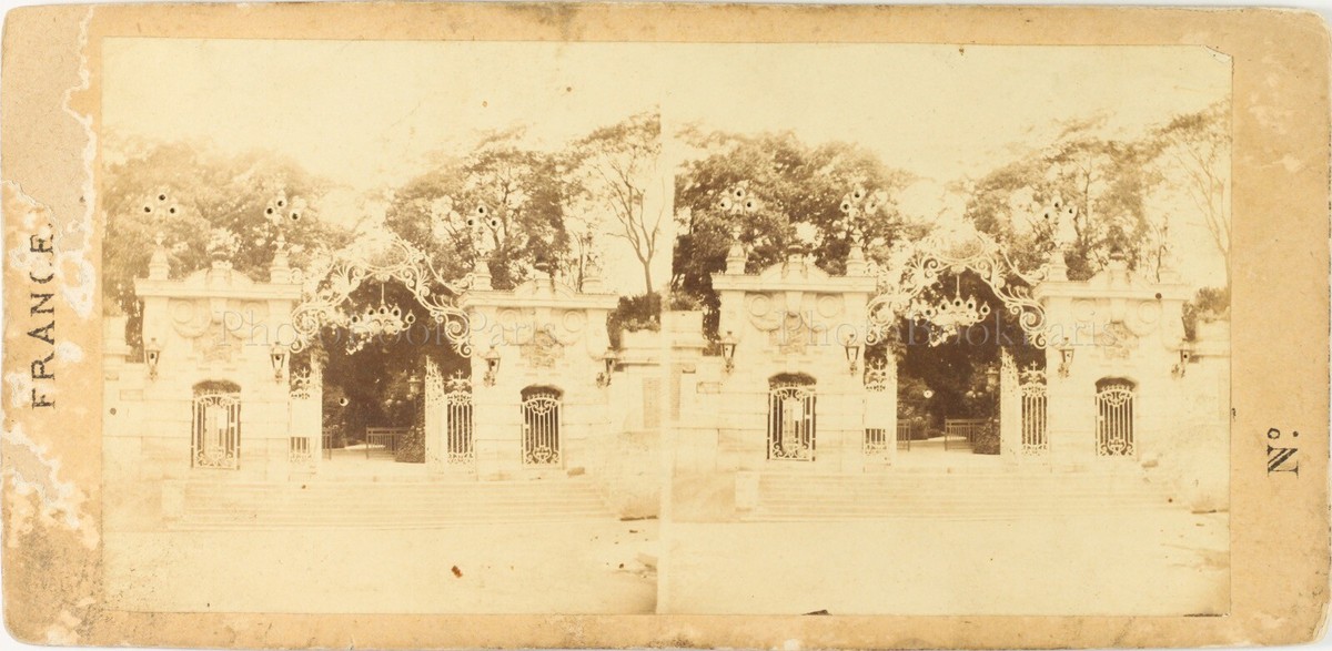 Photo Stéréo Vintage De Ruines Romantiques En Normandie - Tirage Original Albumine C1865