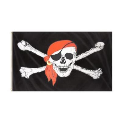 JOLLY ROGER GROSSE PIRATENFLAGGE BAUMHAUS FESTIVAL FLAGGE 5 FUSS X 3 FUSS SCHÄDEL GEKREUZTE KNOCHEN