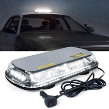 17 Led White Strobe Light Bar Car Truck Rooftop Emergency Warning Flash Beacon
