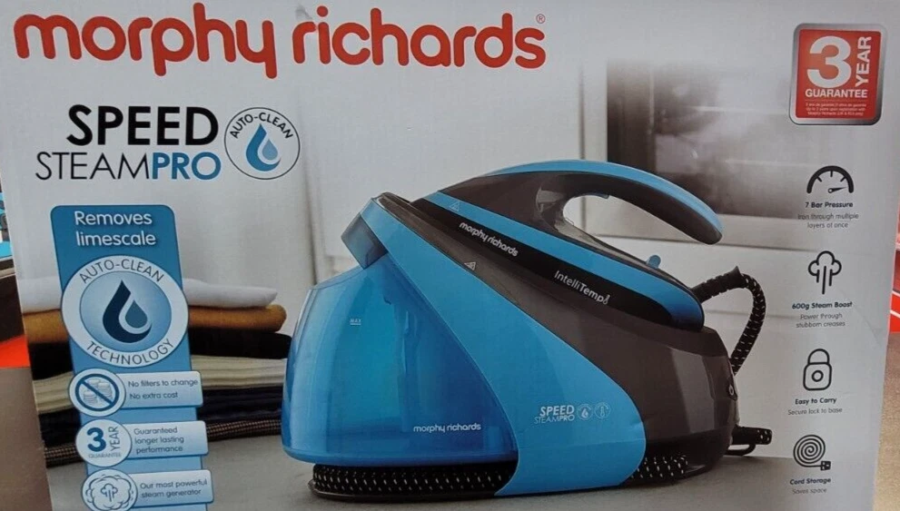 Morphy Richards Speed Pro IntelliTemp 332103 Steam Iron Black Teal