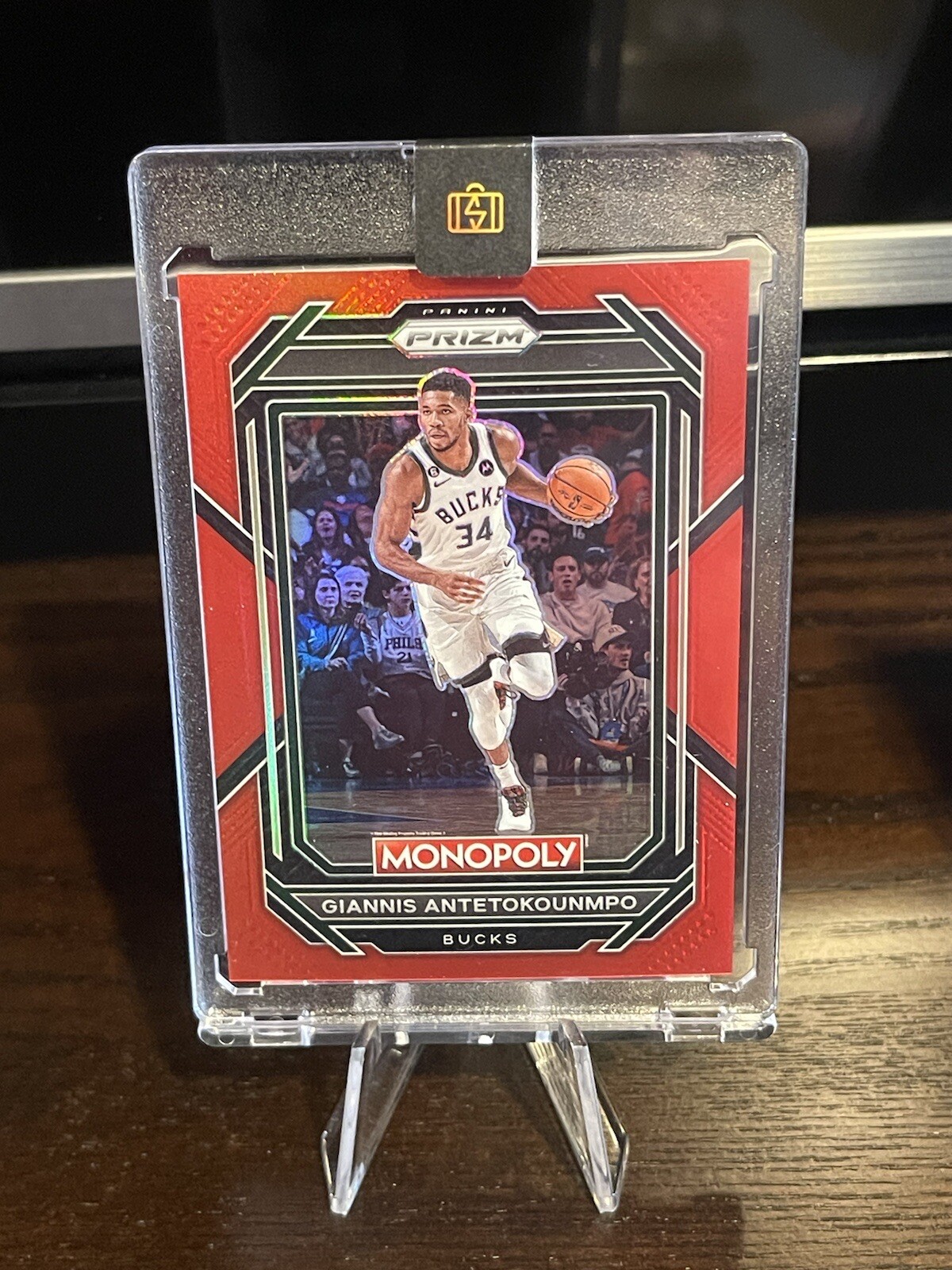 2022-23 Panini Prizm Monopoly Giannis Antetokounmpo #49 Red /99