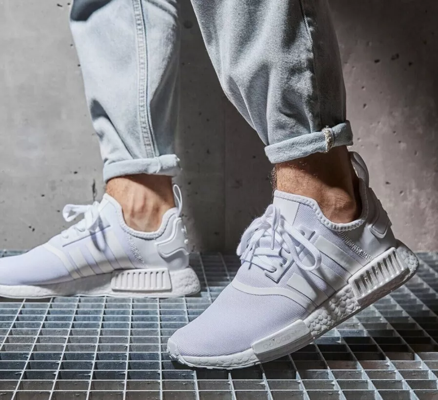 NMD_R1 FY9384 Triple White Men&#039;s Running Shoes |