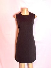 CALVIN KLEIN CHARCOAL GRAY PONTE KNIT SLEEVELESS SHEATH DRESS SIZE 10