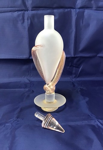 Effe Due Vetri D’Arte Murano matt weiß Karaffe rosa Glas gold Aventurin - Bild 7 von 13
