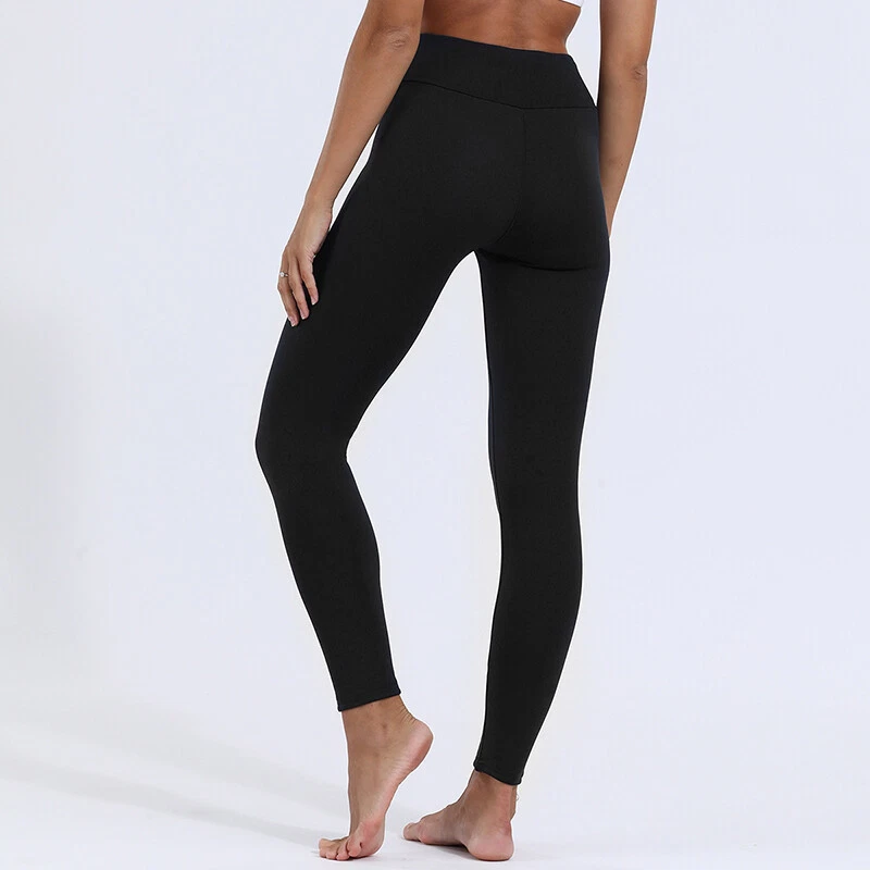 Leggings de inverno quente grossa alta elástica cordeiro cashmere leggins magras fitness feminina - Imagem 3 de 4