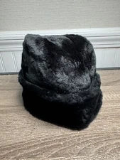 NOS NEW Vintage Capas Headwear NY Medium Faux Fur Bavarian Style Trapper Hat