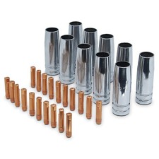 MIG MAG Schwei&szlig;brenner MB 15 Ersatzteil SET 30 Teile &Oslash; 0,8 Gasd&uuml;sen, Stromd&uuml;sen