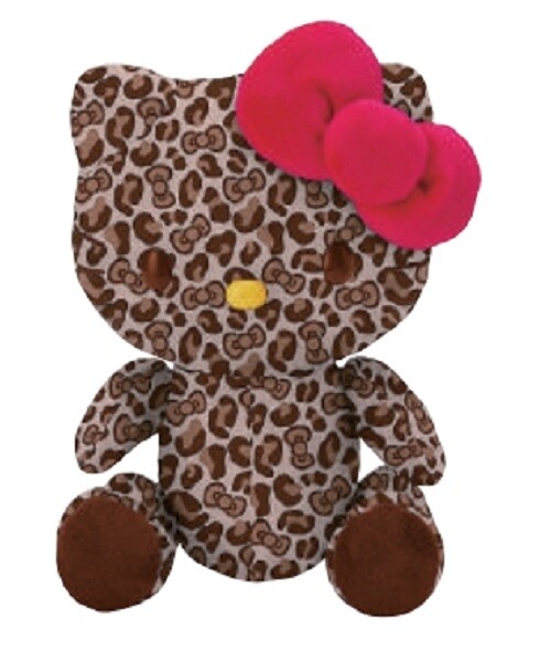 Sanrio Hello Kitty Sitting Poseable Leopard Cheetah Print 10" Plush ...