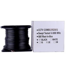Cable 500 Ft. Rg59 Siamese Cctv Combo Coaxial Cable 20awg Rg59 Video  18/2 18aw