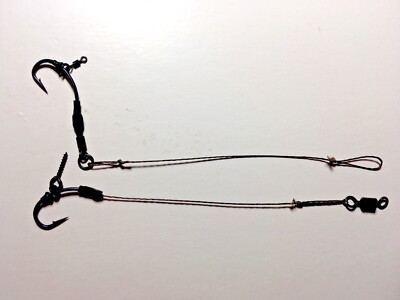 5 x solid PVA bag rigs. Ronnie / spinner or German. Ready made custom rigs