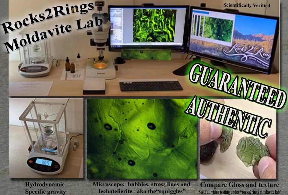 Collar Colgante Cristal Moldavita Oro República Checa Tectita Curación 42g Foto 4 de 4