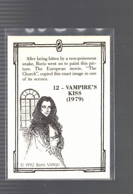 1992 Boris Vallejo Series 2 Fantasy Art #12 Vampire's Kiss-W/TOP