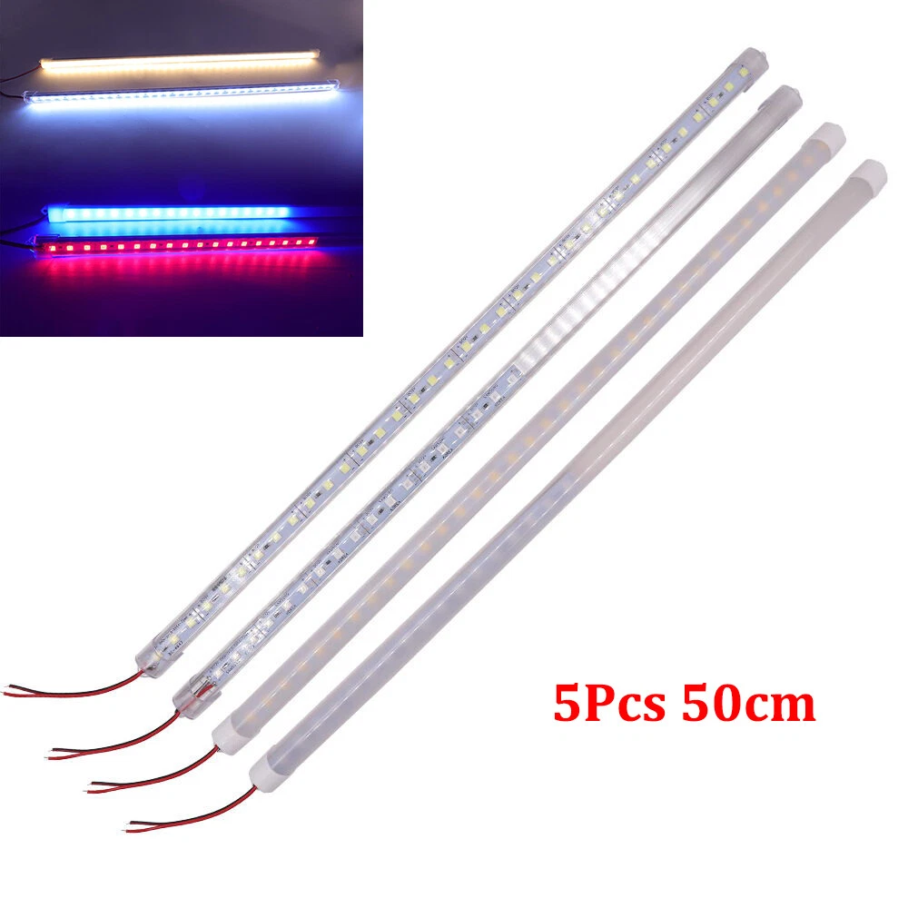 12V LED 5054 SMD Hard Strip Light Aluminum Shell Under Cabinet Kitchen Lighting