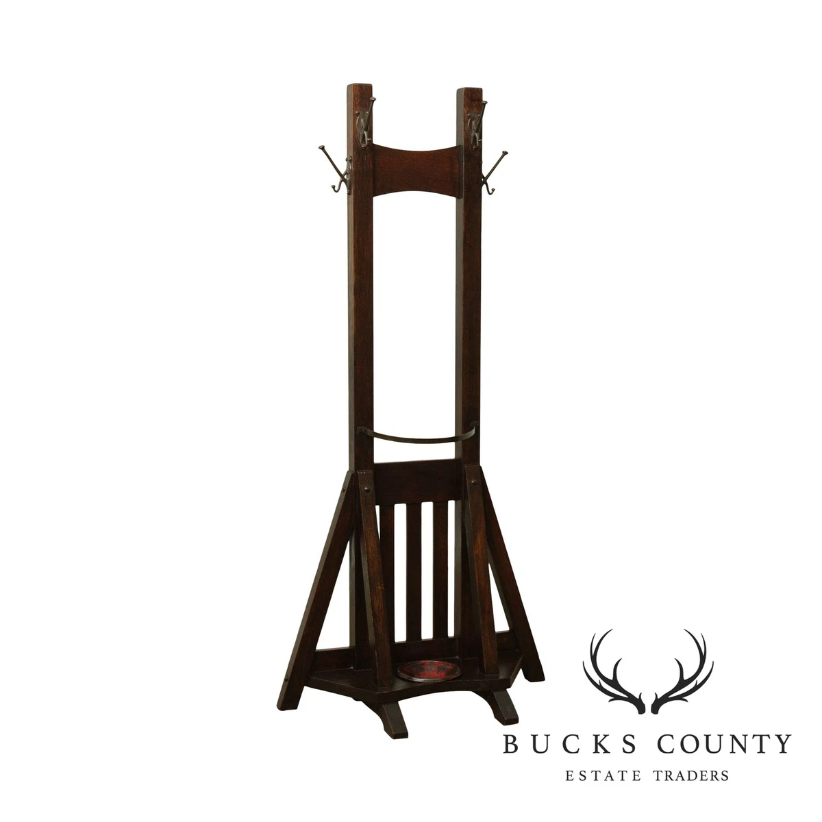 Vintage coat rack with umbrella stand sale