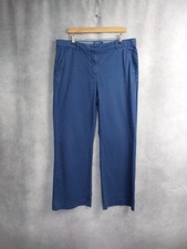 SEASALT TROUSERS SIZE 16, SHELL WOODS TROUSERS. BLUE COTTON, SLIGHT FLARE, WIDE