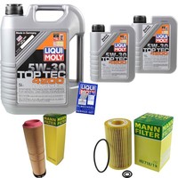 Mann Inspektionspaket 7L Liqui Moly Top Tec 5W-30 FüR Mercedes E-Klasse T-Model