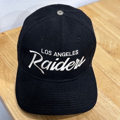 Vintage 90s Sports Specialties Los Angeles Raiders Snapback Script
