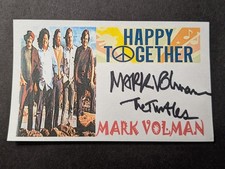 Mark Volman (d. 2025) Signed Index Card - The Turtles
