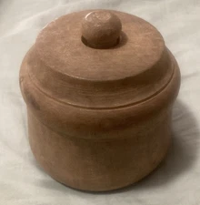 Antique Primitive Wooden Floral Leaves Butter Mold Press