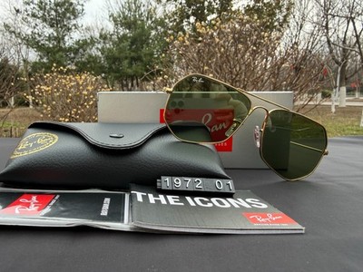 Ray Ban Octagon RB1972-01 Sunglasses 54mm G-15 Green Lens/Gold Frame