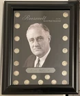 ROOSEVELT Silver Dime Set 1946-1964 - Lot Of 19 Coins - Framed NOS