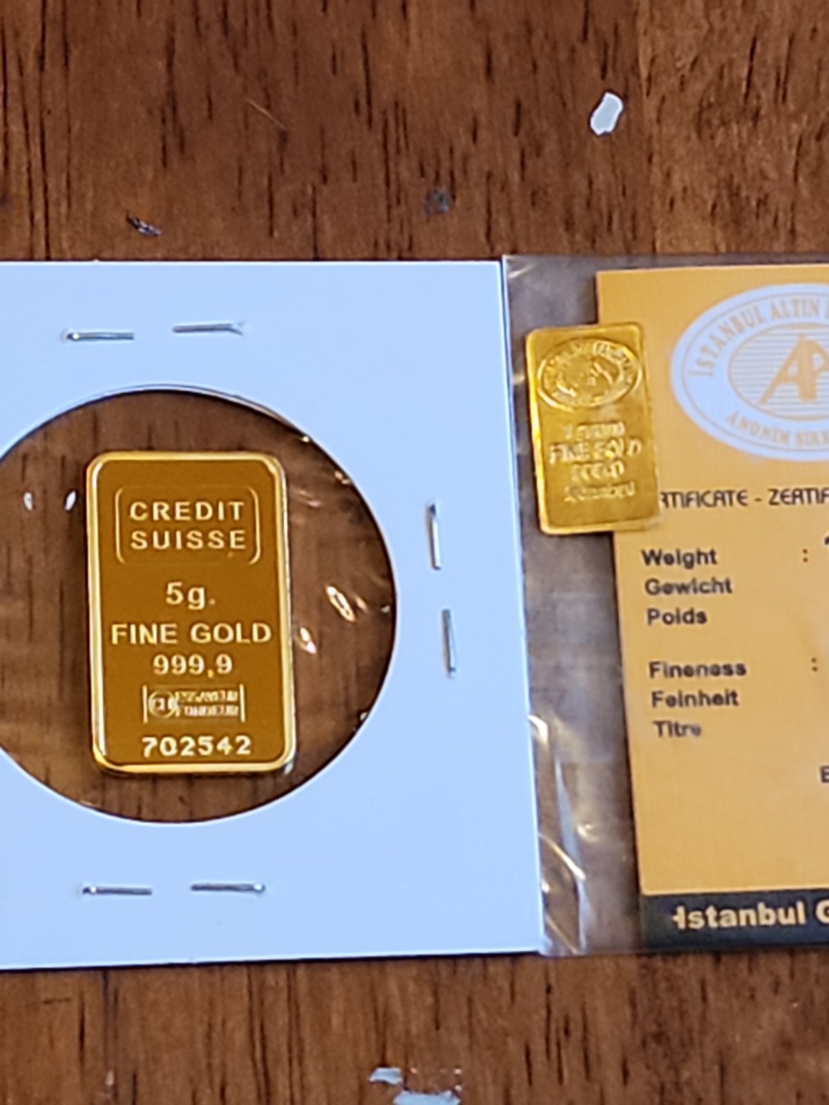 Credit Suisse Liberty Goldbarren 1 Unze 999.9 Vintage Blister