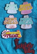 SENIOR VIBES PROM DRESS or HOMECOMING GAME Title Scrapbook Page DIE CUT