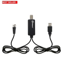 Compact 25dB TV Signal Booster for Passive Antennas - Enables 50 Mile Reception