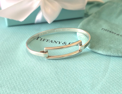 T＆Co 925 2003 Tiffany & Co. Silver 2003 Rectangle Link and Hook Bracelet, full