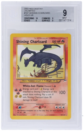 2002 Pokemon Neo Destiny Shining Charizard #107 BGS 9