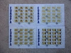 GUERNSEY 1992 EUROPA  SET OF 4 FIRST DAY COVERS WITH ENTIRE SHEETLETS OF 20 STAM