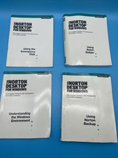 Lot of 4 Vintage Norton Desktop for Windows User Manuals Symantec Win 3.1