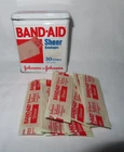 1983 Band Aid Metal Tin Johnson & Johnson Advertising Sheer Bandages Prop Vtg