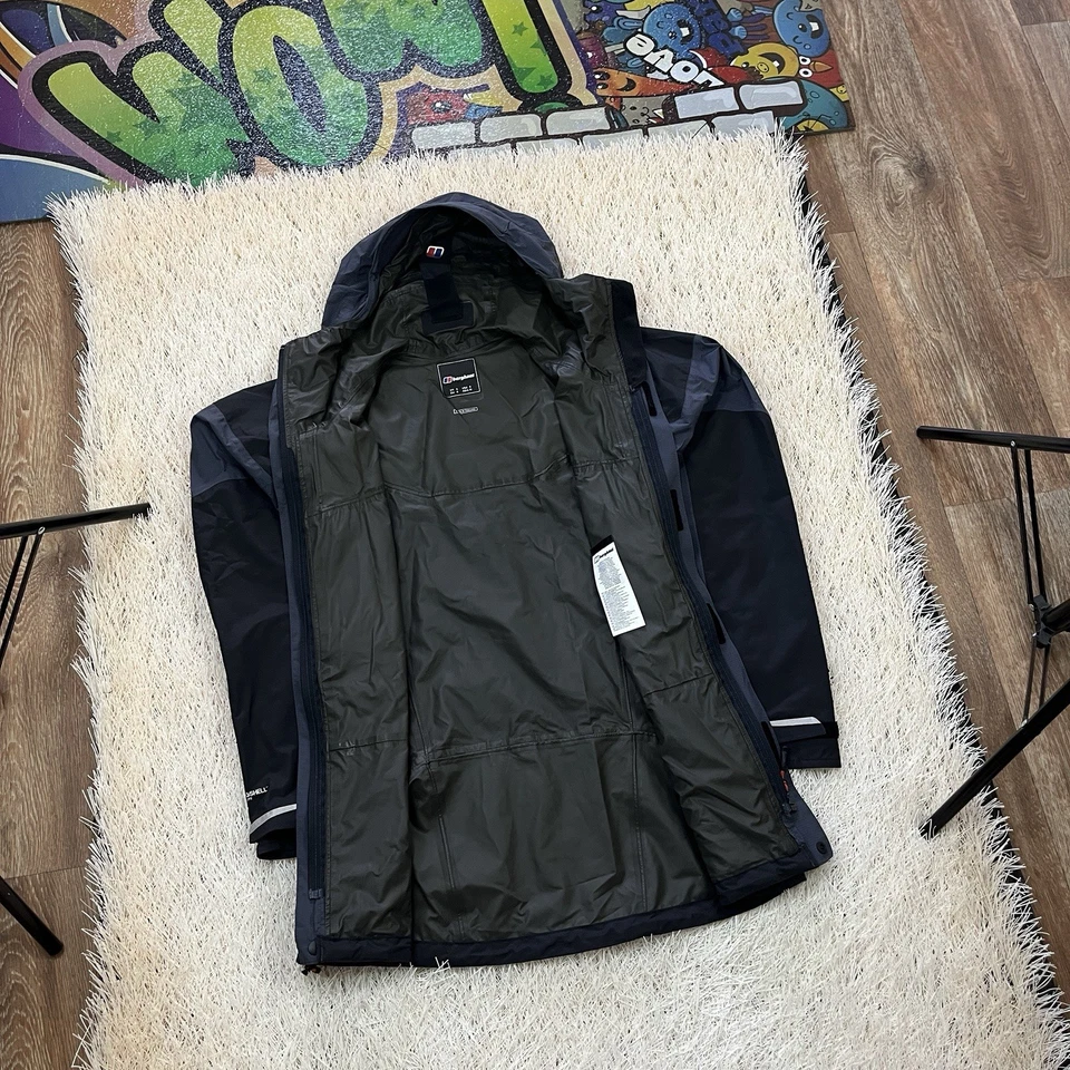 CHAQUETA BERGHAUS HYDROSHELL ELITE ARREG GORE-TEX IMPERMEABLE ABRIGO CON CAPUCHA Pequeña Foto 3 de 4