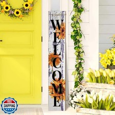 Sunflower Welcome Porch Sign Decor Summer Wooden Hanging Sign Doo