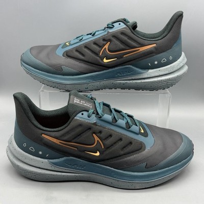 Nike Air Winflo Shield Mens 9 Running Training Outdoor Gym Shoes Dark Teal Black