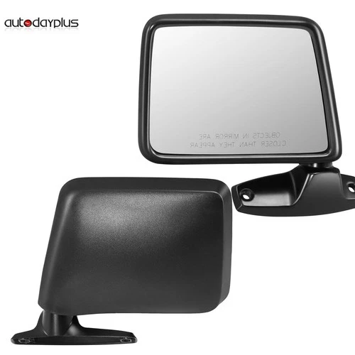 ?Black LH+RH Side Manual Mirrors Manually Fold For 1983-92 Ford RANGER BRONCO II
