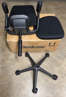 Steelcase Series 1 Office Chair Black   Open Box   Minor Cosmetic Imperfection