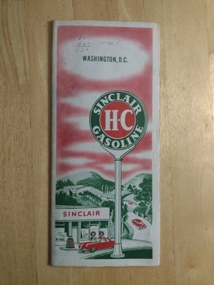 Vintage Highway Map: 1952 - WASHINGTON DC - Sinclair HC Gasoline