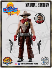 Chicken Fried Toys escala 1:18 (4") COPS figura de acción Marshall Sundown