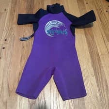 Stearns Kids Small Short Sleeve Wetsuit Purple Child Water Skiing Tubing Snorkel