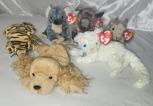 Ty Beanie Baby  Lot of 6 Vintage  all with tags. Read description.