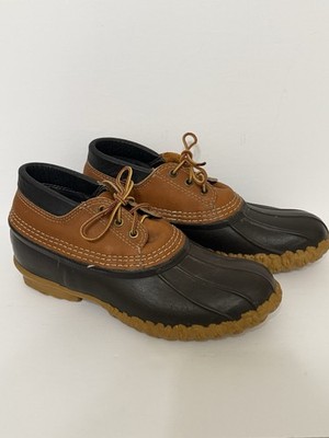 LL Bean Boots Men s 7 M Hunting Boots Brown Lace Up Low Maine Shoes 80s