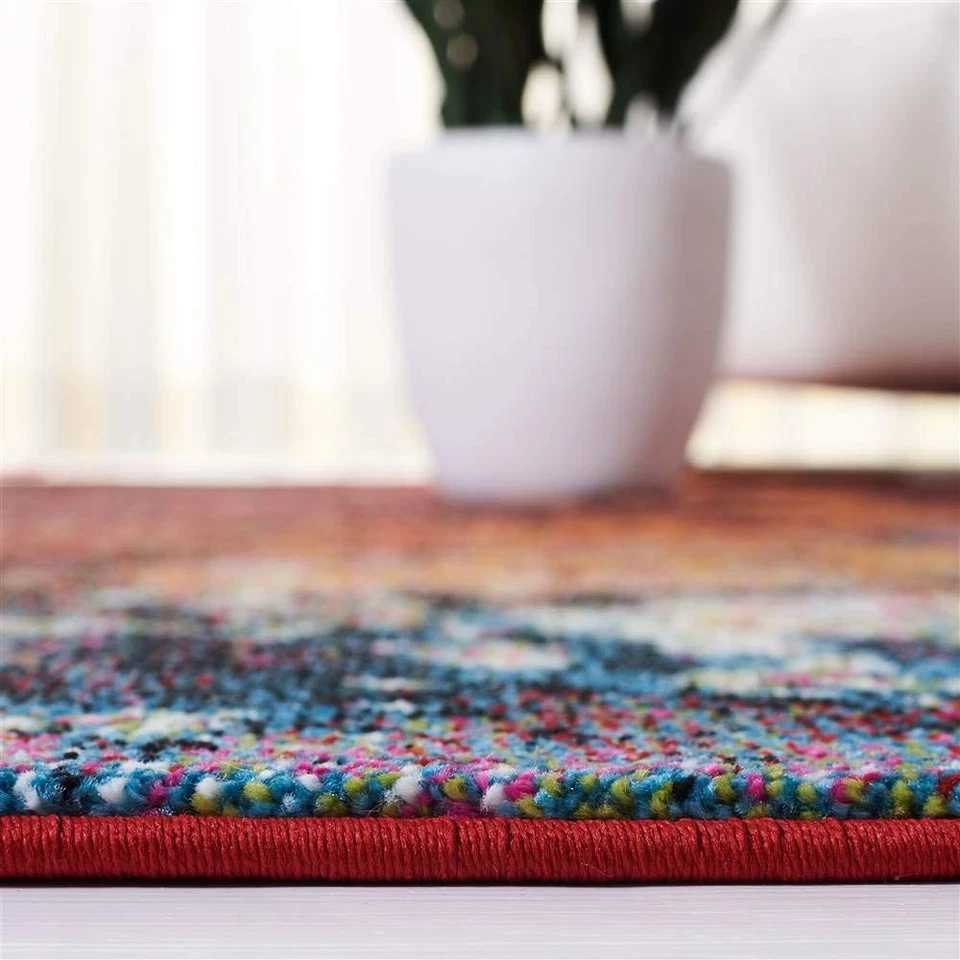 Alfombra Acento Colección Glaciar - 2'7" x 5', Rojo y Naranja, Diseño Abstracto Moderno... Foto 3 de 4