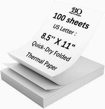 Thermal Printer Paper 8.5 x 11 Inch, 100 Sheets US Letter Size Thermal Paper, Co