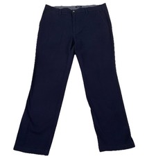 Nautica Pants Flex Wrinkle Resistant Navy Flat Front Straight Leg Measure 40X 32