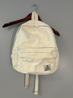 Urban Outfitters BDG Canvas Backpack In Ivory, Adjustable Straps
