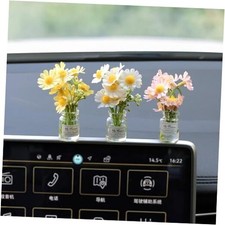 Daisy Flower Car Accessories for Women Interior Aesthetic, 3 Pcs Daisy Cute